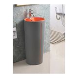 yedix yapı Yedi Yapı Mono Blok Ayaklı Kolon Yuvarlak Seramik Lavabo YYM-TK101A