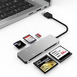 Yeemie Pro SanDisk Lexar Transcend Sony Card için CFast Kart Okuyucu, USB-A 3.0 5Gbs CFast 2.0 Reder, Olympus Fuji XD Resim Kartı için XD Kart Okuyucu, CFast XD SD TF CF 5 Kartları Aynı Anda Okuyun