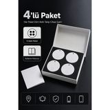 Yef Shop Smart Tag 4'lü Bluetooth Akıllı Takip Cihazı Anahtarlık Cüzdan Bulucu Ios Android Uyumlu Kayıp Eşya - Beyaz