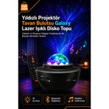 YEF SHOP Yıldızlı Tavan Projektörü Galaxy LED Işık 10 Renk 10 Işık Modu Bluetooth Kumandalı Hoparlörlü