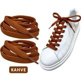 Yefer Store YeferStore 120 cm Yassı Spor Ayakkabı Bağcığı, Sneakers Bağcık, Yassı Ayakkabı Bağcığı 1 Çift - Açık Kahverengi
