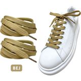 Yefer Store YeferStore 120 cm Yassı Spor Ayakkabı Bağcığı, Sneakers Bağcık, Yassı Ayakkabı Bağcığı 1 Çift - Bej
