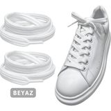 Yefer Store YeferStore 120 cm Yassı Spor Ayakkabı Bağcığı, Sneakers Bağcık, Yassı Ayakkabı Bağcığı 1 Çift - Beyaz
