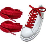 Yefer Store YeferStore 120 cm Yassı Spor Ayakkabı Bağcığı, Sneakers Bağcık, Yassı Ayakkabı Bağcığı 1 Çift - Kırmızı