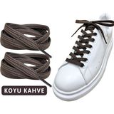 Yefer Store YeferStore 120 cm Yassı Spor Ayakkabı Bağcığı, Sneakers Bağcık, Yassı Ayakkabı Bağcığı 1 Çift - Koyu Kahve