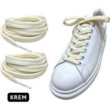 Yefer Store YeferStore 120 cm Yassı Spor Ayakkabı Bağcığı, Sneakers Bağcık, Yassı Ayakkabı Bağcığı 1 Çift - Krem
