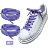 Yefer Store YeferStore 120 cm Yassı Spor Ayakkabı Bağcığı, Sneakers Bağcık, Yassı Ayakkabı Bağcığı 1 Çift - Lila