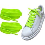 Yefer Store YeferStore 120 cm Yassı Spor Ayakkabı Bağcığı, Sneakers Bağcık, Yassı Ayakkabı Bağcığı 1 Çift - Neon Sarı