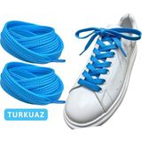 Yefer Store YeferStore 120 cm Yassı Spor Ayakkabı Bağcığı, Sneakers Bağcık, Yassı Ayakkabı Bağcığı 1 Çift - Turkuaz