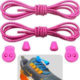 Yefer Store YeferStore Akıllı Bağcık, Pratik Lastikli Ayakkabı Bağcığı, Spor, Çocuk, Klasik ve Bot Bağcığı, 1 Çift - Fuşya