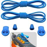 Yefer Store YeferStore Akıllı Bağcık, Pratik Lastikli Ayakkabı Bağcığı, Spor, Çocuk, Klasik ve Bot Bağcığı, 1 Çift - Mavi