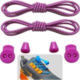 Yefer Store YeferStore Akıllı Bağcık, Pratik Lastikli Ayakkabı Bağcığı, Spor, Çocuk, Klasik ve Bot Bağcığı, 1 Çift - Mor