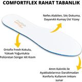 Yefer Store YeferStore Soft Comfort Darbe Emici Tabanlık, Nefes Alabilen Rahat Kumaş Ayakkabı Tabanlığı, 1 Çift - Beyaz