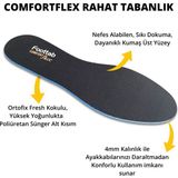 Yefer Store YeferStore Soft Comfort Darbe Emici Tabanlık, Nefes Alabilen Rahat Kumaş Ayakkabı Tabanlığı, 1 Çift - Siyah