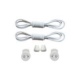 YeferStore Akıllı Bağcık, Pratik Lastikli Ayakkabı Bağcığı, Spor, Çocuk, Klasik Ve Bot Bağcığı, Beyaz 1 Çift