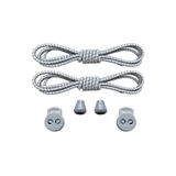 YeferStore Akıllı Bağcık, Pratik Lastikli Ayakkabı Bağcığı, Spor, Çocuk, Klasik Ve Bot Bağcığı, Gri çiz 1 Çift