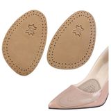 YeferStore Hakiki Deri Ayakkabı Numara Küçültme Pedi, Yarım Ön Kaydırmaz Stiletto Ayakkabı Tabanı 1 Çift (Naturel, 41-46)
