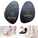 YeferStore Hakiki Deri Ayakkabı Numara Küçültme Pedi, Yarım Ön Kaydırmaz Stiletto Ayakkabı Tabanı 1 Çift (Siyah, 41-46)