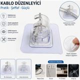 Yefking Çok Amaçlı Kıskaçlı Yapışkanlı Kablo ve Mop Tutucu