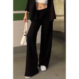 Yefrastore Kadın Siyah Süper Yüksek Bel Likralı Relax Bubble Pantolon