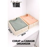YEGGE 2 ADET Geniş Çekmece ve Dolap içi Düzenleyici, Raf Düzenleyici, 40x28x10 Çorap ve Çamaşır Organizer