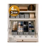 YEGGE 30x10cm Çekmece ve Dolap içi Düzenleyici, Eşarp Düzenleyici, Katlanabilir Çorap ve Çamaşır Organizer Raf Düzenleyici