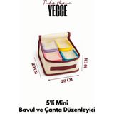 Yegge 5'li Mini Bavul Düzenleyici Set Valiz Içi Düzenleyici Hurç Seti – Seyahat Çantası Organizer Seti