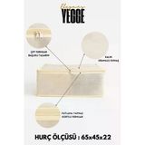 Yegge 8 Adet Krem Renk Çift Başlıklı Büyük Boy Baza Altı Ve Çekyat Tipi Hurç 65 X 45 X 22Cm Kortlu Fermuar