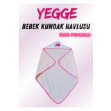 Yegge Bebek Banyo Kundağı - Pembe Bebek Banyo Havlusu - Yeni Doğan Hediyesi Kundak Havlusu