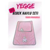 YEGGE Bebek Havlu Seti 1+1 %100 Pamuk Bebek Yıkama Havlu Seti Baby Towel Set Bebek Duş Seti