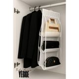 YEGGE Elegans 6'lı Dolap içi Askılı Çanta Düzenleyici - Çanta Organizer - 6 Gözlü Çanta Askısı