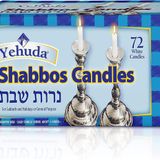 Yehuda 3 Saat Beyaz Şablon Mumları, 72 Sayı, Geleneksel Şabat Mumları, Hanuka Mumları için de Kullanılabilir