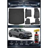 Yek Cars Citroen C4 Hybrid 2026 Model 3D Kokusuz Havuzlu Paspas Takımı ve 3D Alt Bagaj Havuzu - Siyah