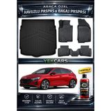 Yek Cars Hyundai I20 Jump/style 2020 Model 3D Kokusuz Havuzlu Paspas Takımı ve 3D Bagaj Havuzu - Siyah