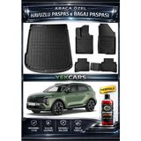Yek Cars Kia Sportage Live/gt-Line 2026 Model 3D Kokusuz Havuzlu Paspas Takımı ve 3D Alt Bagaj Havuzu - Siyah