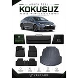 Yek Cars Toyota Corolla 2019 Model Aracınıza Özel 4d Karbonlu Kauçuk Paspas Takımı ve Bagaj Havuzu - Siyah