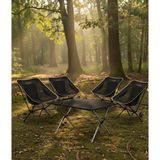 Yek Outdoor 4 Kişilik Kamp Masası ve Sandalye Seti - Siyah - Standart