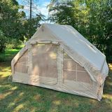 Yek Outdoor 420D Oxford 6 Kişilik 4 Mevsim Soba Çıkışlı Şişme Kamp Çadırı – Pompalı, 210x300x190 cm