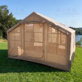 Yek Outdoor 6-8 Kişilik 4 Mevsim Soba/Vebasto Çıkışlı 420D Oxford Şişme Kamp Çadırı – Pompalı, 300X240x215 Cm