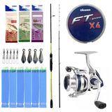 Yek Outdoor Hazır Tekne Oltası Seti Okuma Orata Squid Spin 180Cm 100-200Gr 2 Parça Tekne Kamışı&Okuma Arıa-6000A Olta Makinesi