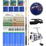 Yek Outdoor Hazır Tekne Oltası Seti Okuma Squider 180H 183CM Olta Kamışı&okuma ARIA-6000A Olta Makinesi - Standart - Renkli
