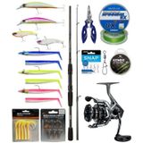 Yek Outdoor Levrek & Çipura Spin Olta Seti Okuma Wave Power 2.44 Cm 15-40 Gr 2 Parça Spin Kamışı&Okuma Safyre Sf-4000A Olta Makinesi