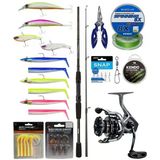 Yek Outdoor Levrek & Çipura Spin Olta Seti Okuma Wave Power 2.74 Cm 7-30 Gr 2 Parça Spin Kamışı&Okuma Safyre Sf-4000A Olta Makinesi