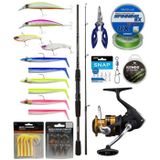 Yek Outdoor Levrek & Çipura Spin Olta Seti Okuma Wave Power 2,44 Cm 15-40 Gr Spin Kamışı&Shimano Makina Fx 4000 Fc