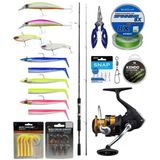 Yek Outdoor Levrek & Çipura Spin Olta Seti Shimano Kamış Fx Xt Spinning Moderate Fast 2,10M 10-30G 2Pc&Shimano Makina Fx 4000 Fc