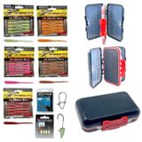 Yek Outdoor Lrf Silikon Balık Yemi Seti + Katlanır Lrf Kutusu