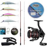 Yek Outdoor Okuma Profesyonel Spin Seti Okuma Red Spin 279 cm 10-40GR&OKUMA Ceymar CHD-4000A 7+1bb Olta Makinesi - Standart - Renkli