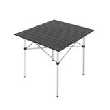 Yek Outdoor Portatif Alüminyum Katlanır Kare Kamp Masası 70X70x70 Siyah