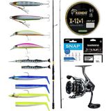 Yek Outdoor Pro Spin Olta Seti Okuma Ceymar SW Bass 243cm MH 14-42gr M-Fast Olta Kamışı & Okuma Safyre SF-4000A Olta Mak