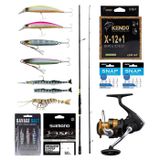 Yek Outdoor Pro Spin Olta Seti Okuma Ceymar SW Bass 243cm MH 14-42gr M-Fast Olta Kamışı & Shimano Makina FX 4000 FC